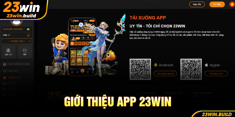 App 23Win là ứng dụng cá cược trực tuyến tiện lợi