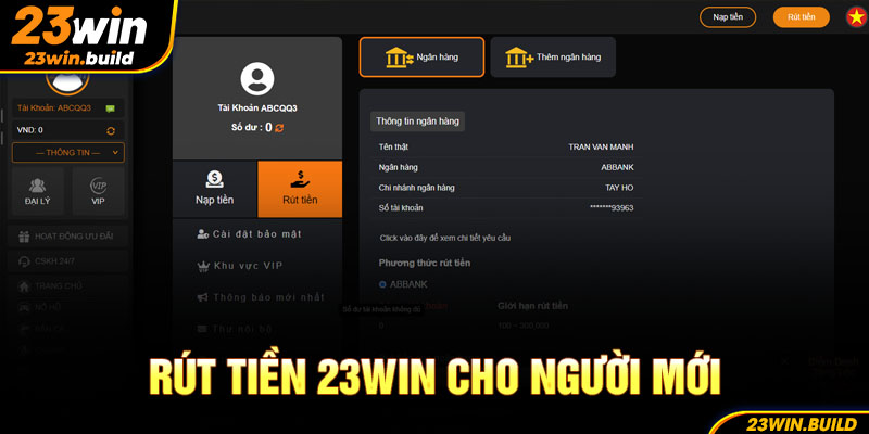 Nạp tiền 23Win hướng dẫn tiền về tài khoản chỉ trong 1 nốt nhạc